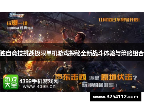 独自竞技挑战极限单机游戏探秘全新战斗体验与策略组合